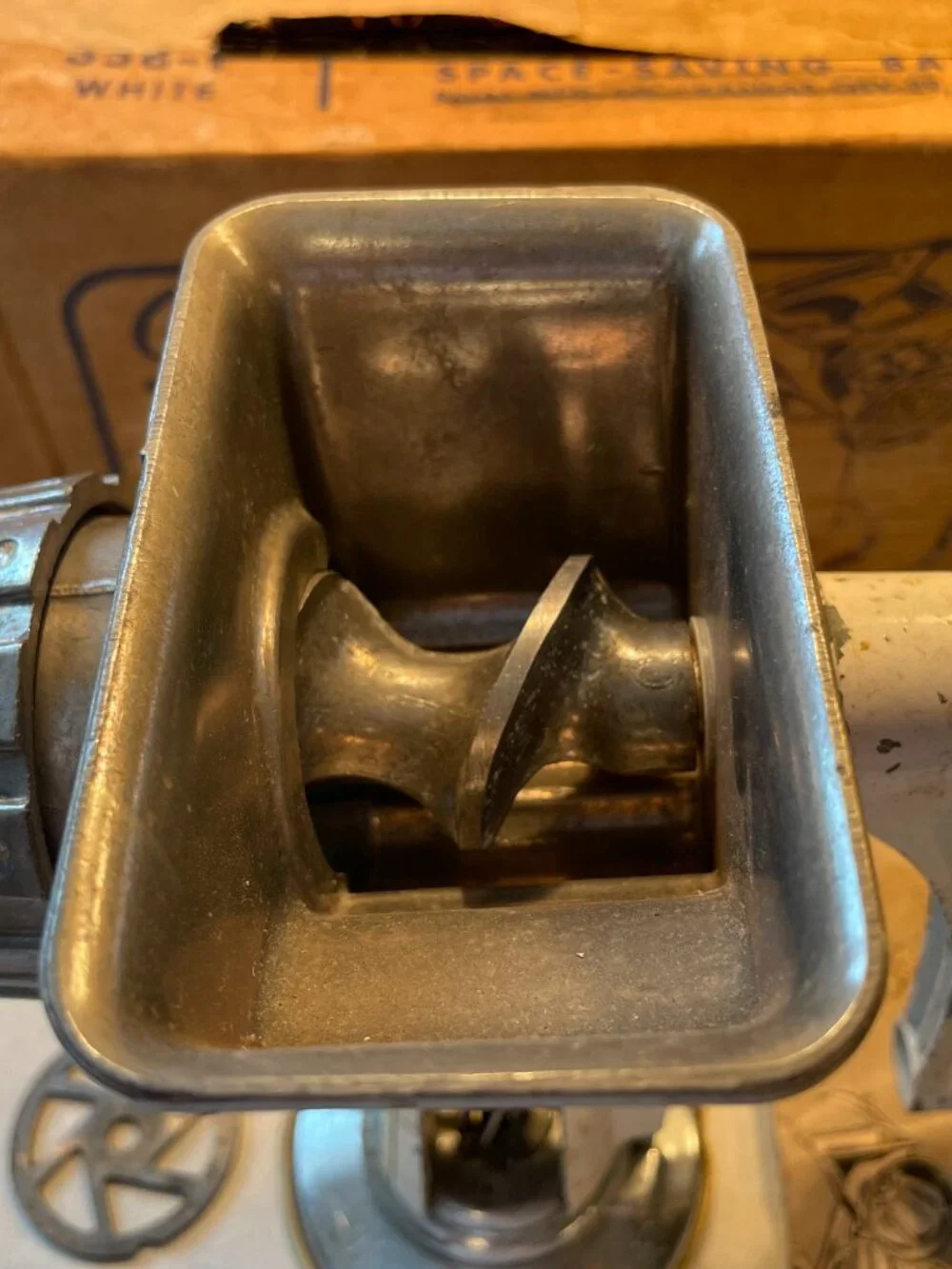 Vintage USA RIVAL Grind-O-Mat Meat Grinder & Food Chopper Model 358 w/original b